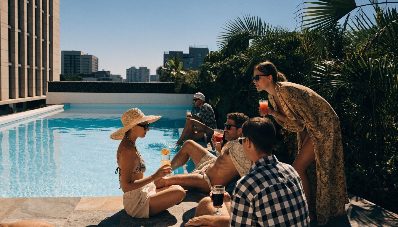 Sun, Skin, and Celebration: A Post-Thanksgiving Rooftop Escape